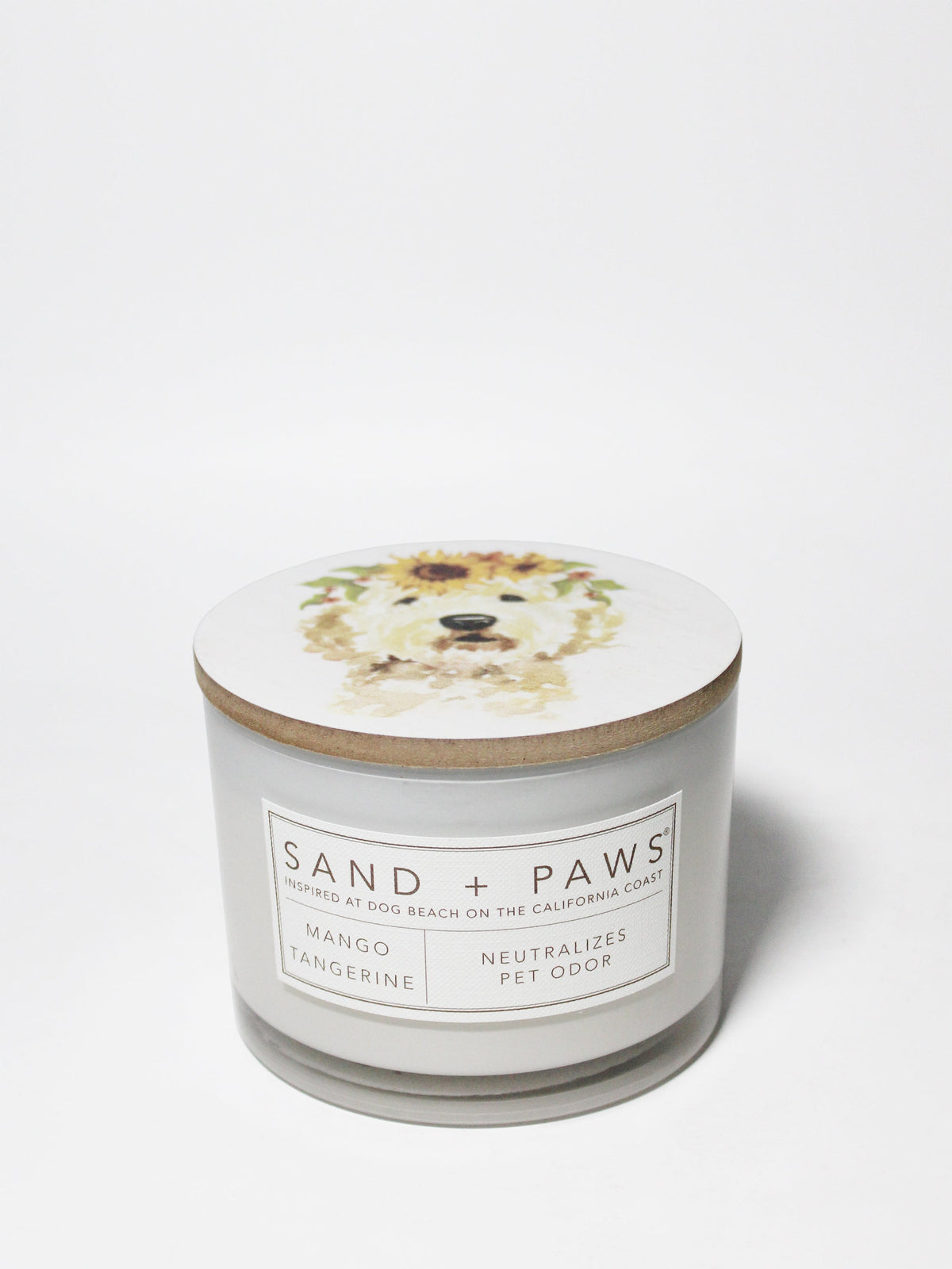 Cozy Sand + Paws Mango Tangerine 12 oz scented candle