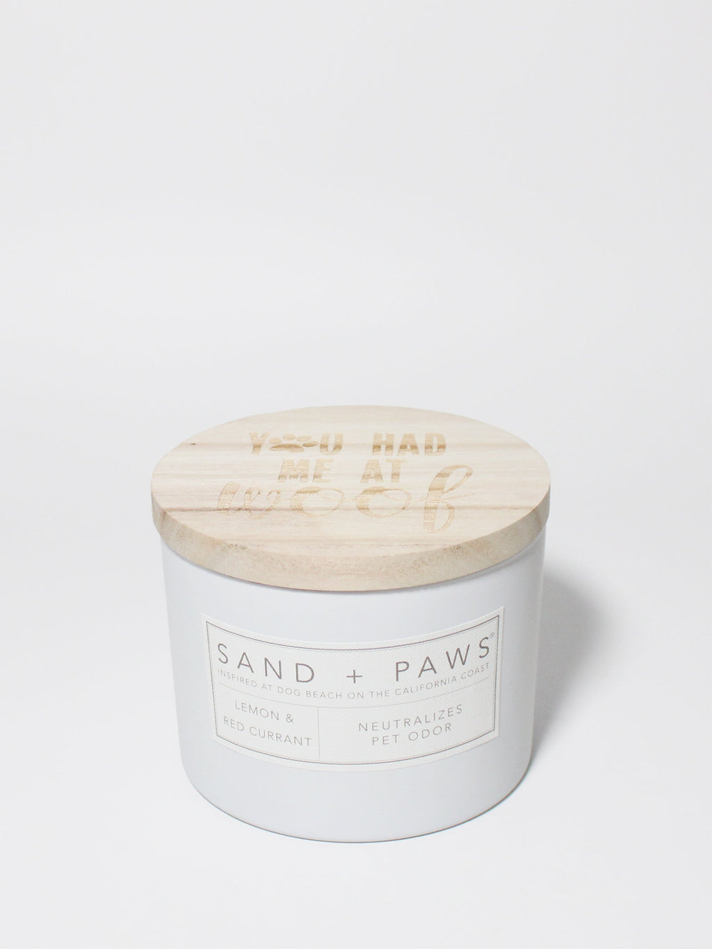 Cozy Sand + Paws Lemon & Red Currant 12 oz scented candle