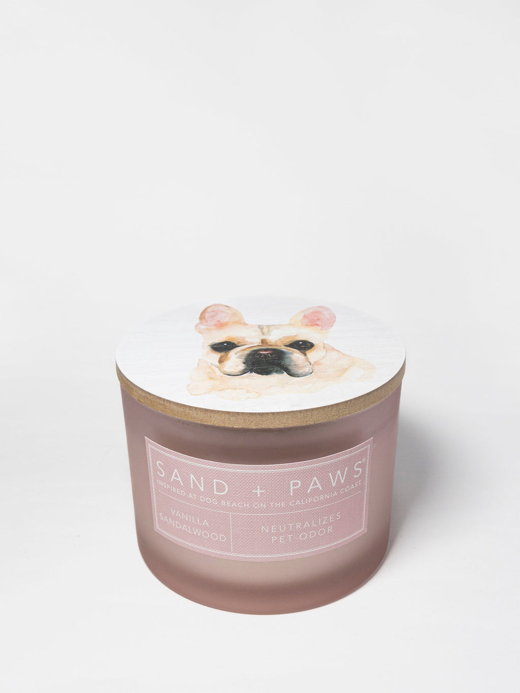 Scented Sand + Paws Vanilla Sandalwood 12 oz scented candle