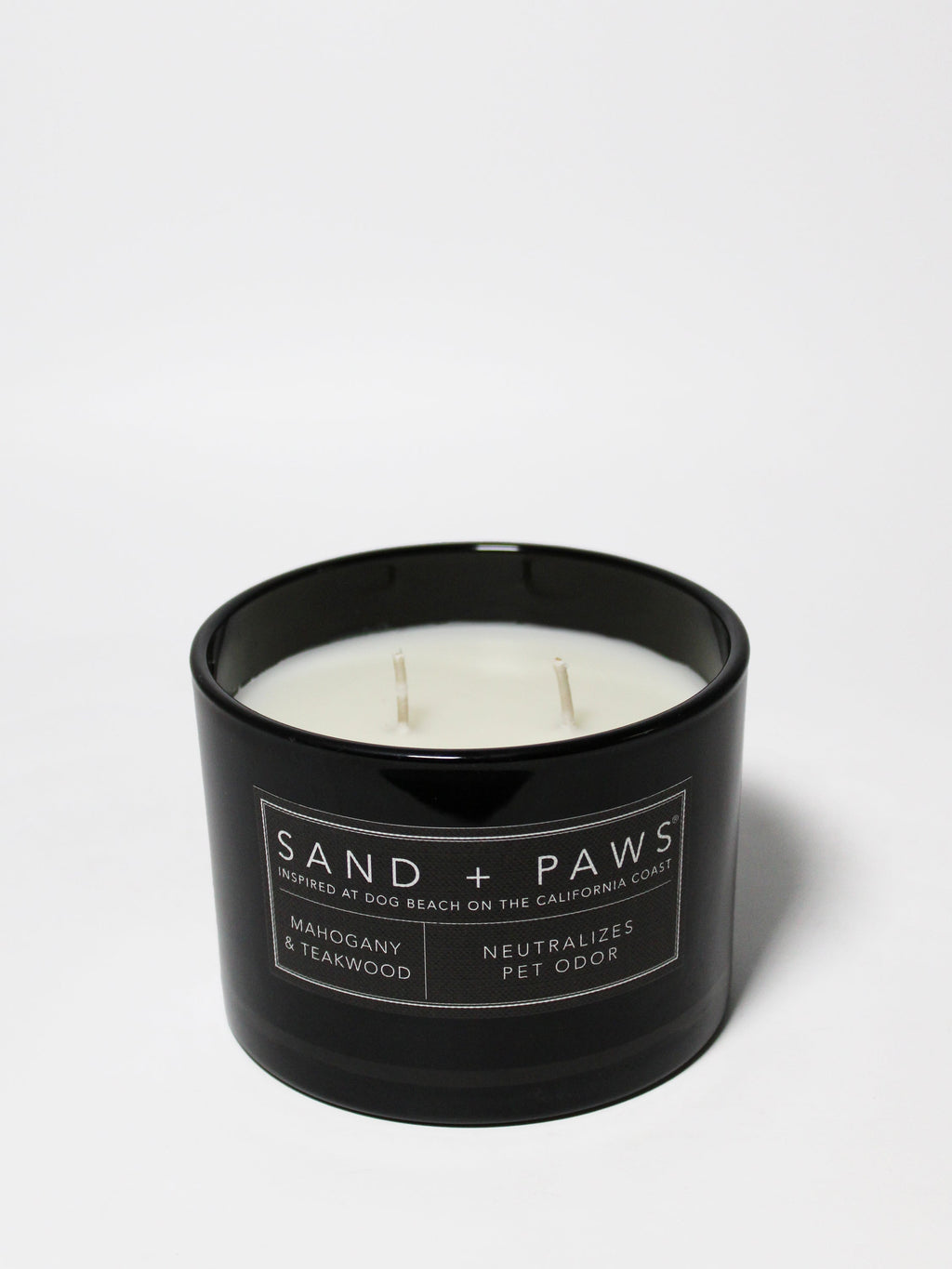 Scented Sand + Paws Mahogany & Teakwood 12 oz scented candle