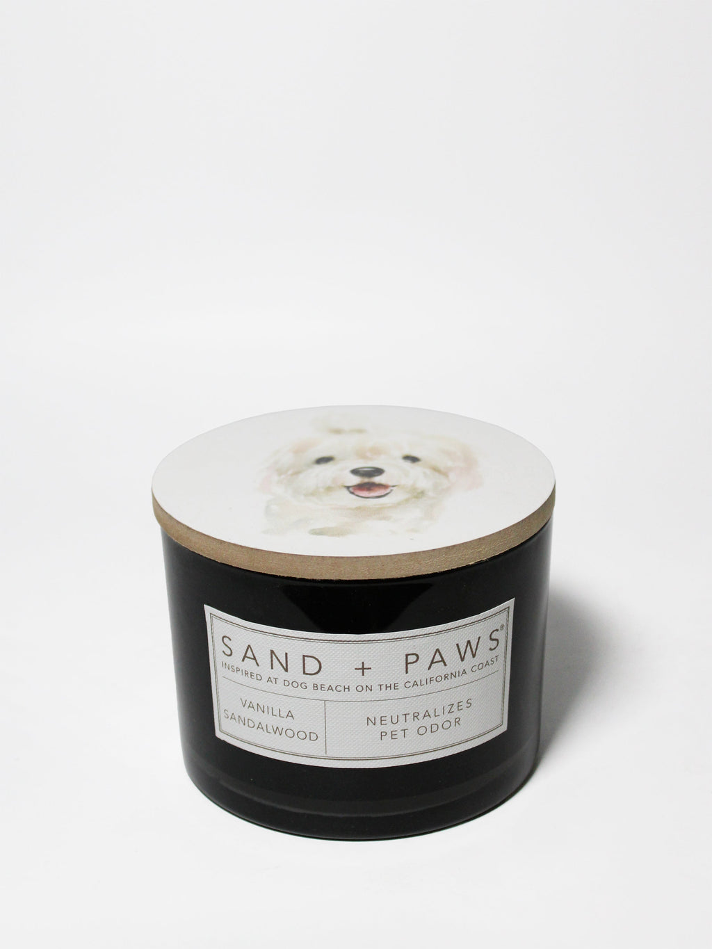 Scented Sand + Paws Vanilla Sandalwood 12 oz scented candle