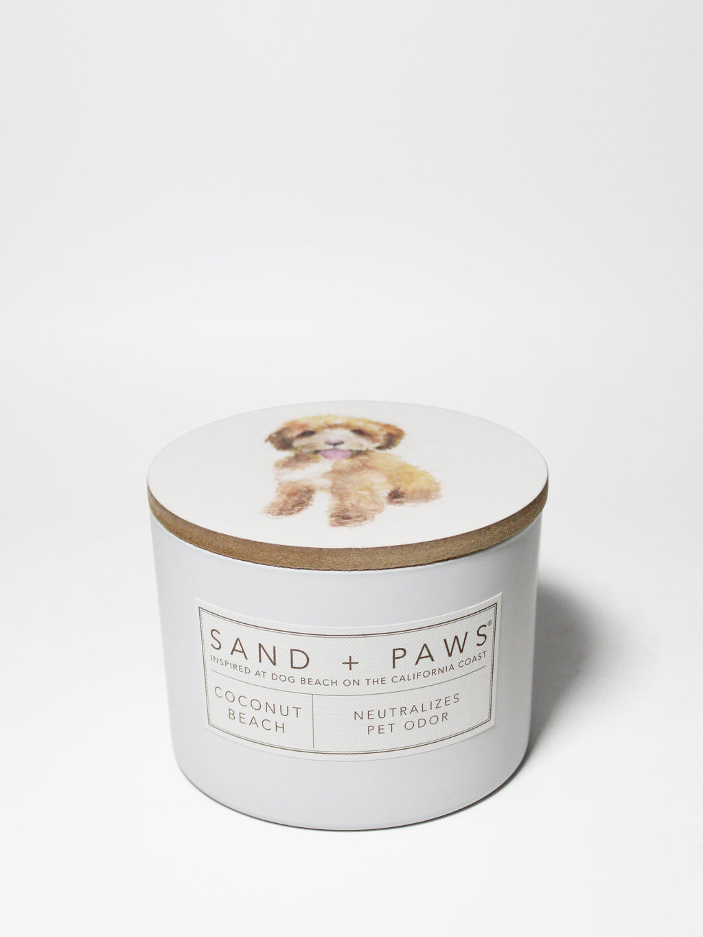 Scented Sand + Paws Coconut Beach 12 oz scented candle