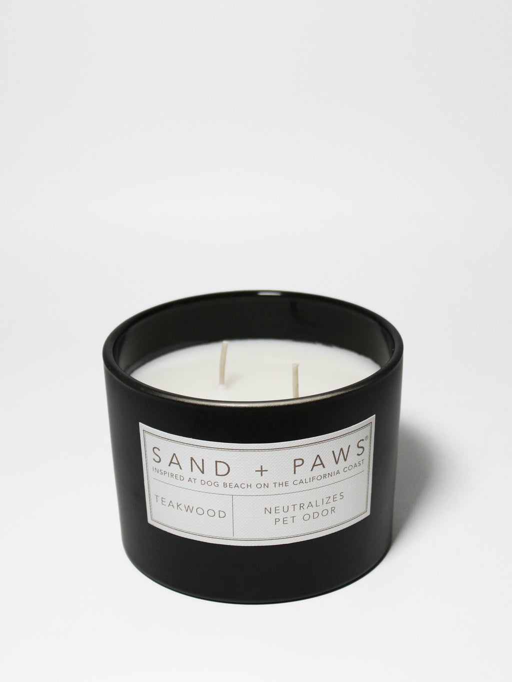 Scented Sand + Paws Teakwood 12 oz scented candle