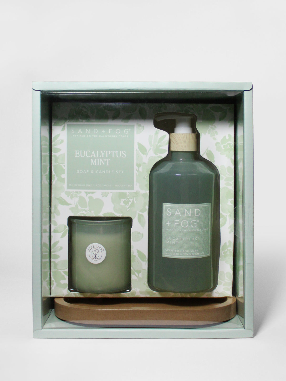 Scented Eucalyptus Mint Hand Soap & Candle Set