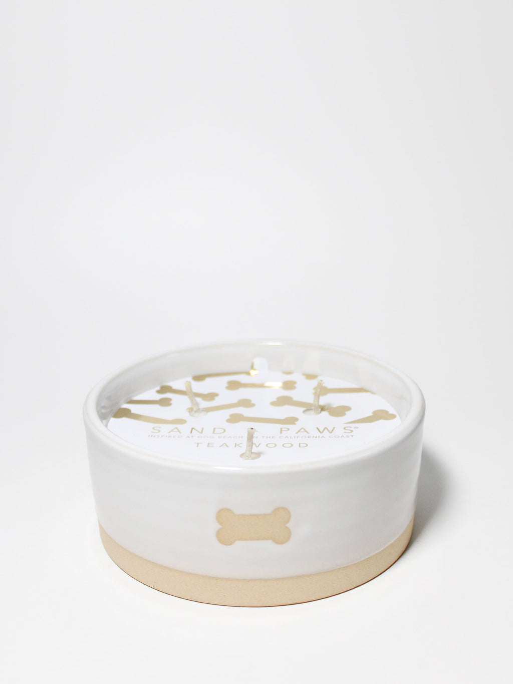 Scented Sand + Paws Teakwood 12 oz scented candle