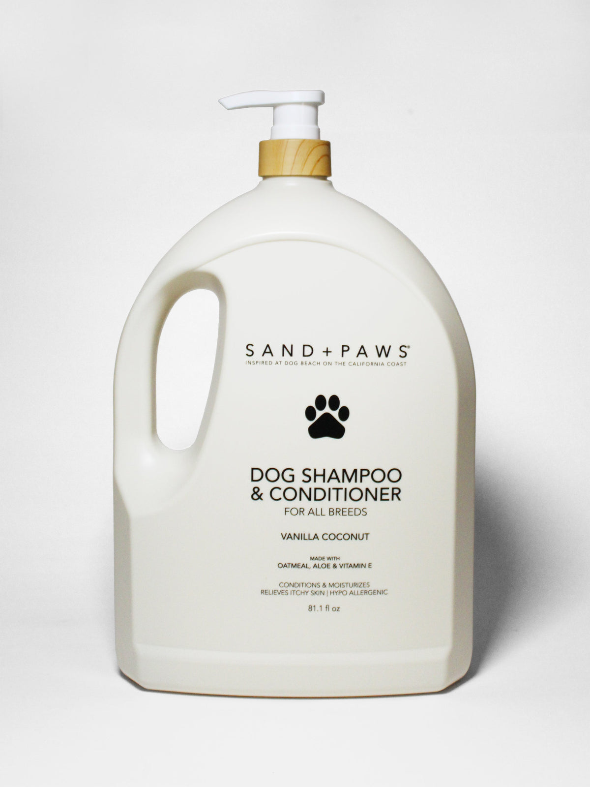 Convenient Sand + Paws Pet Shampoo & Conditioner - Vanilla Coconut