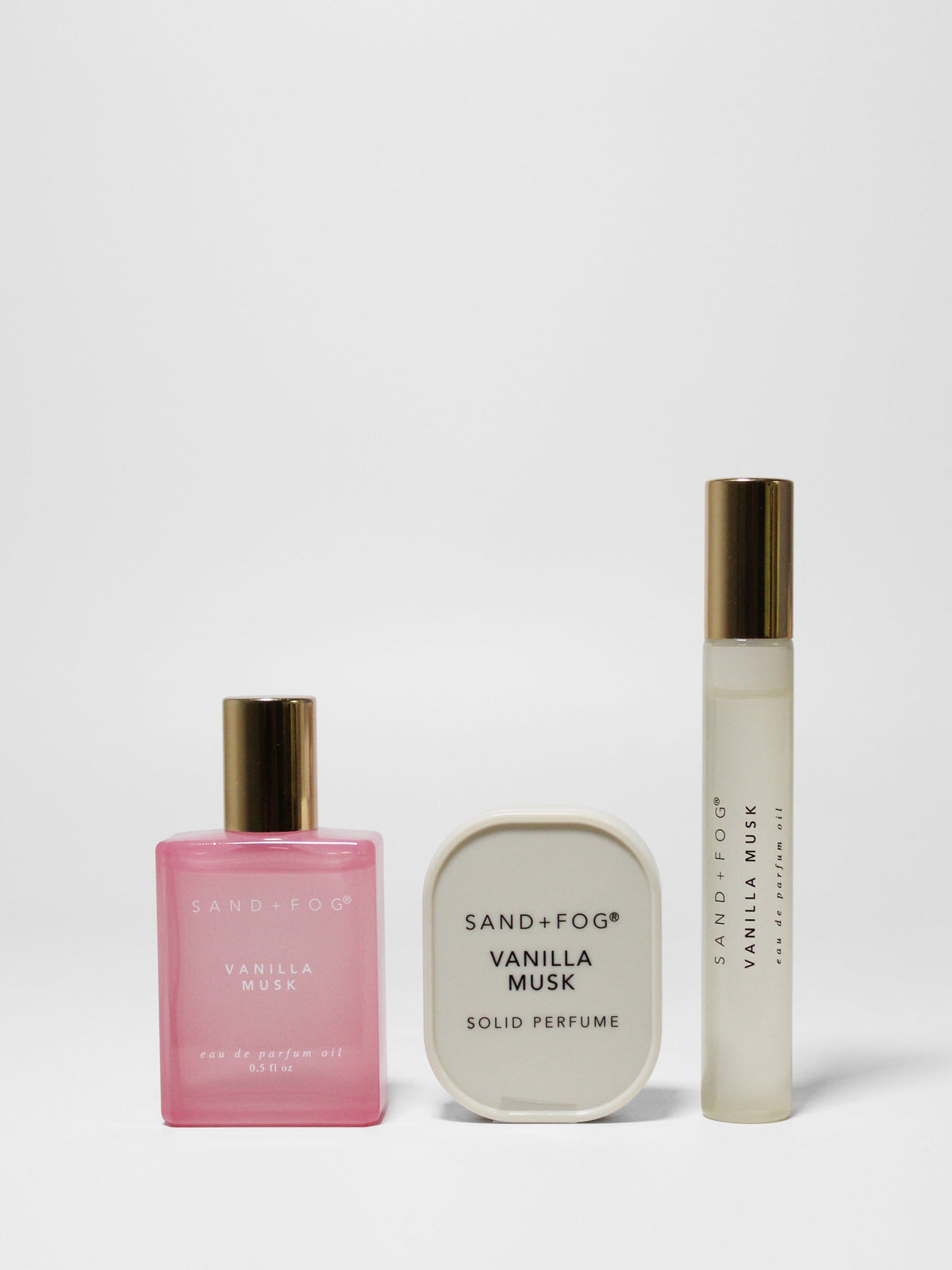 Portable Perfume Oil Rollerballs and Solid Perfume Set - Vanilla Musk