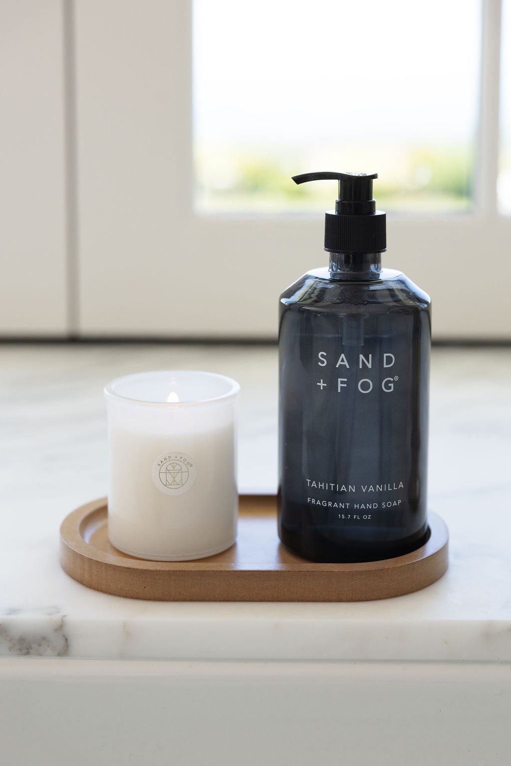 Scented Tahitian Vanilla Hand Soap & Candle Set