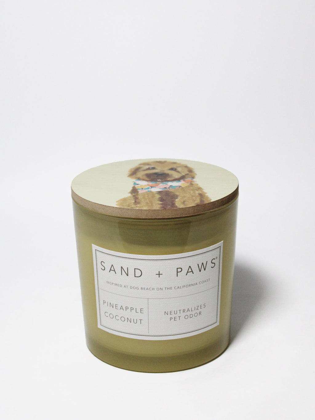 Scented Sand + Paws Pineapple Coconut 21 oz scented candle