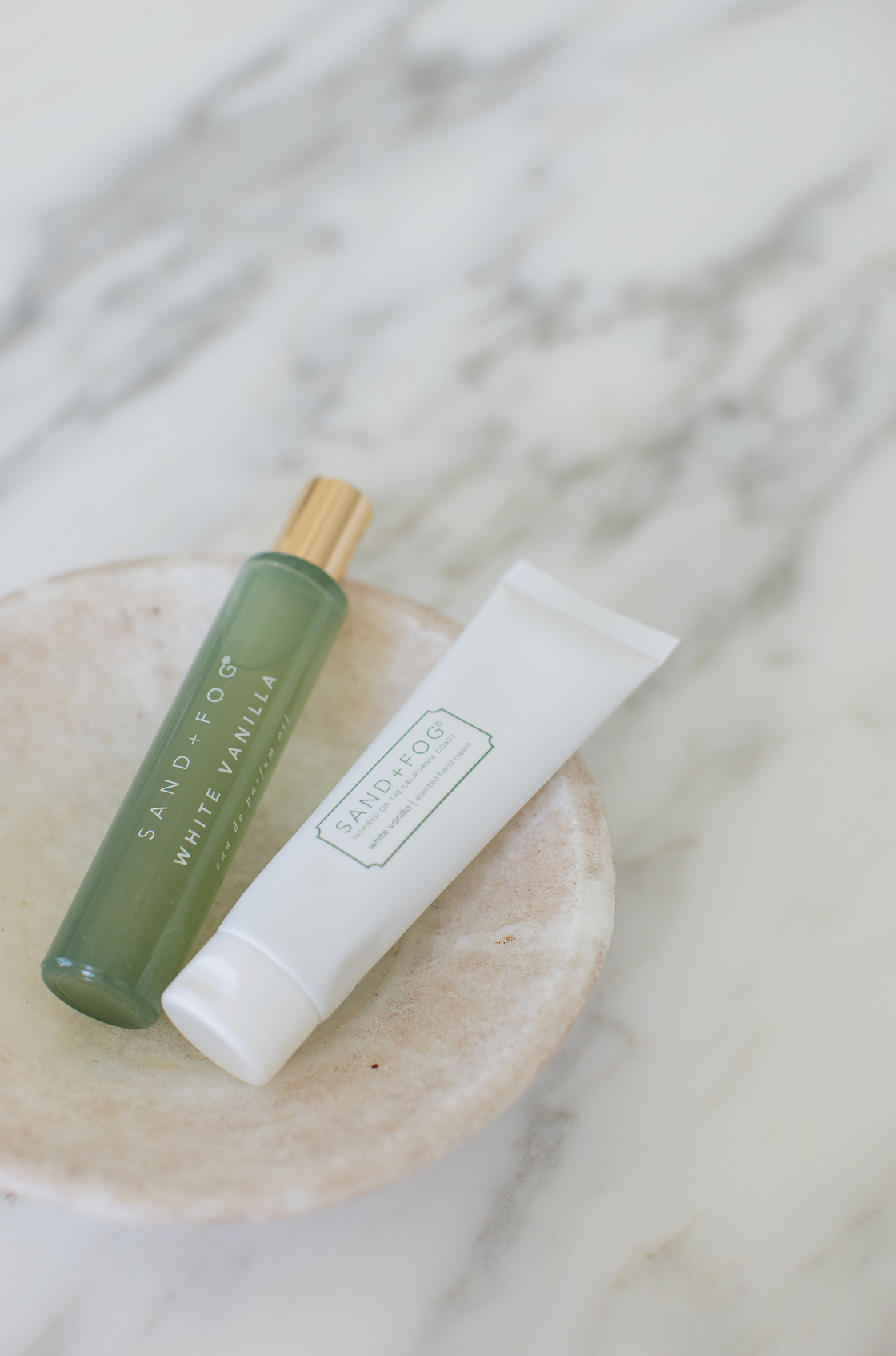 Nourishing Hand Cream and Perfume Oil Rollerball Set - White Vanilla